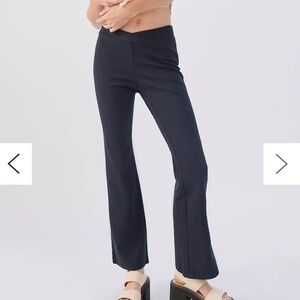 Urban Outfitters Aliya Low Rise Ponte Black Flare Pants